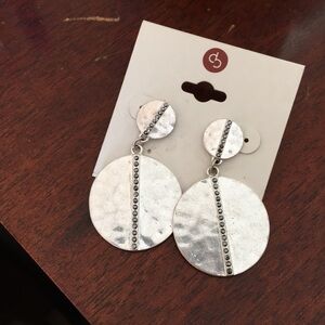 Brushed metal earrings